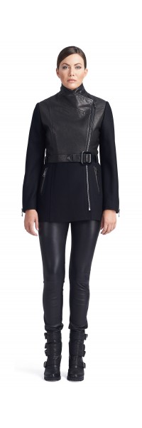 Arianna  Wool Leather Jacket