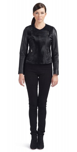 Beth Black Calf Leather Jacket