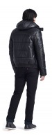 Giorgio Puffer Leather Jacket