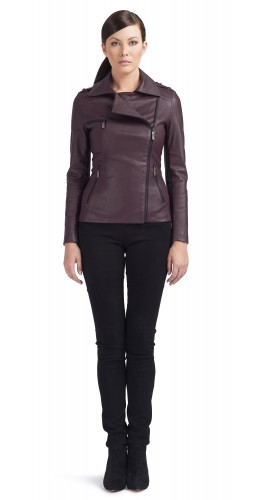 Mary Black Stretch Leather Perfecto Jacket