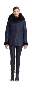 Nadine Navy/Black Shearling Jacket