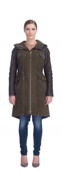 Clara Army Shearling Coat