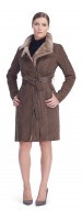 Dina Taupe Shearling Coat