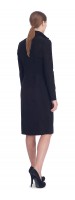 Eliza Black Stretch Suede Dress