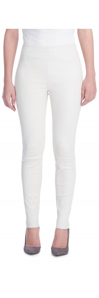 Jana Vanilla Stretch Lambskin Leggings