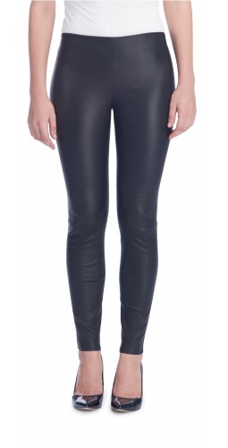 Jana Black Stretch Lambskin Leggings