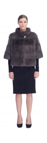 Katerina Charcoal Rex Fur Jacket