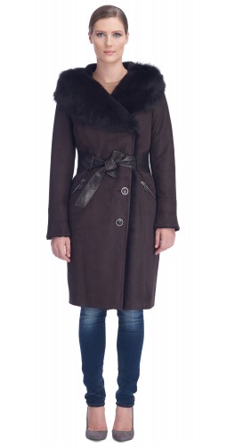 Lea Brown Shearling Coat