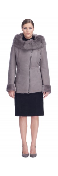 Nadine Cement Shearling Jacket