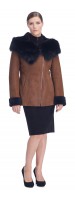 Nadine Tan/Brown Shearling Jacket