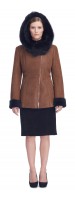 Nadine Tan/Brown Shearling Jacket