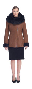 Nadine Tan/Brown Shearling Jacket