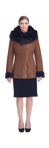 Nadine Tan/Brown Shearling Jacket