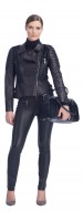 Tori Black Calf/Leather Jacket