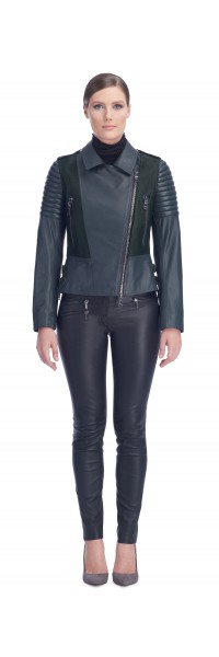 Tori Emerald Calf/Leather Jacket