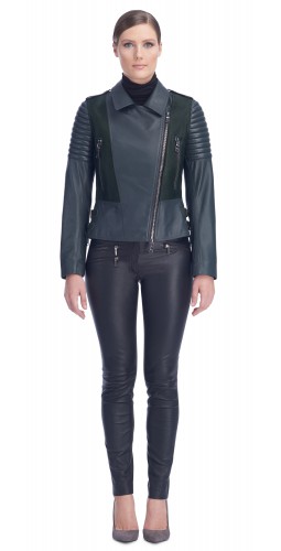 Tori Emerald Calf/Leather Jacket