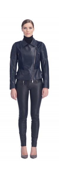 Tori Navy Calf/Leather Jacket