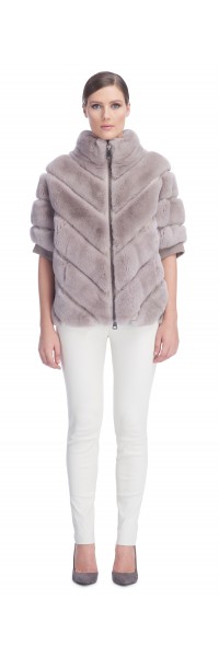 Viola Putty Rex Fur Bolero