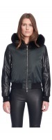 Maura Emerald/Black Short Puffy Jacket