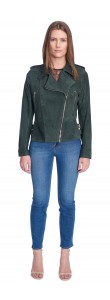 Torina Emerald Suede Perfecto Jacket