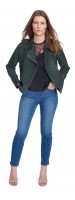 Torina Emerald Suede Perfecto Jacket