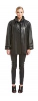 Gia Black Short Stroller Leather Jacket