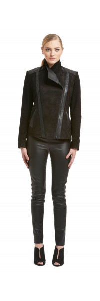 Kate Black Suede/Leather Jacket